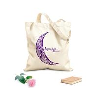 AILOONG Unbleached Canvas Tote Bag Ramadan Kareem Moon Islam Muslim Religion 340g/m² thick fabric Uses as a tool bag