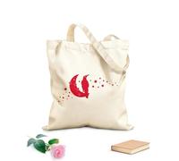 AILOONG Unbleached Canvas Tote Bag Silhouette Crow Raven Moon Crescent Stars Night 340g/m² thick fabric Uses as a tool bag