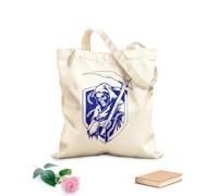 AILOONG Unbleached Canvas Tote Bag Tattoo Death Horror Skull Darkness Scythe 340g/m² thick fabric Uses as a tool bag