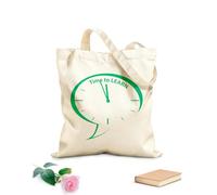 AILOONG Unbleached Canvas Tote Bag Time to Learn Classroom Quote School Clock 340g/m² thick fabric Uses as a tool bag