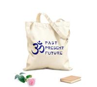 AILOONG Unbleached Canvas Tote Bag Yoga Buddha indian Om Zen Meditation Room 340g/m² thick fabric Uses as a tool bag