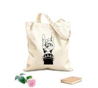 AILOONG Victory Hand Music Fan Tattoo Calico Women's Bags 12 oz thick fabric Foldable 31x36cm Medium
