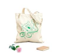 AILOONG Webbing Strap Tote Bag 340g/m² thick fabric a four different types of music notes Sketching bag