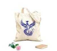 AILOONG Webbing Strap Tote Bag 340g/m² thick fabric a striking and of a stylized phoenix perfect Sketching bag