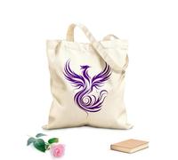 AILOONG Webbing Strap Tote Bag 340g/m² thick fabric a striking and of a stylized phoenix perfect Sketching bag