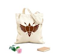 AILOONG Webbing Strap Tote Bag 340g/m² thick fabric a stylish design of cupid quiver and arrow symbolizing love and romance Sketching bag