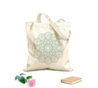 AILOONG Webbing Strap Tote Bag 340g/m² thick fabric arabesque mandala mehndi tattoo islam arabic indian minimal floral pattern Sketching bag