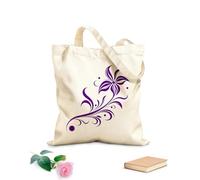 AILOONG Webbing Strap Tote Bag 340g/m² thick fabric artful midnight botany whimsical blossoms Sketching bag