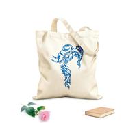 AILOONG Webbing Strap Tote Bag 340g/m² thick fabric asian pattern element in the shape of elephant head perfect Sketching bag