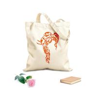 AILOONG Webbing Strap Tote Bag 340g/m² thick fabric asian pattern element in the shape of elephant head perfect Sketching bag