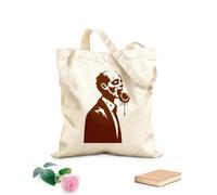 AILOONG Webbing Strap Tote Bag 340g/m² thick fabric assortment of shadowed zombies on Sketching bag