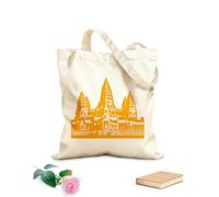 AILOONG Webbing Strap Tote Bag 340g/m² thick fabric beautiful representations of iconic global monuments Sketching bag