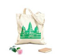 AILOONG Webbing Strap Tote Bag 340g/m² thick fabric beautiful representations of iconic global monuments Sketching bag