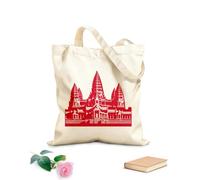 AILOONG Webbing Strap Tote Bag 340g/m² thick fabric beautiful representations of iconic global monuments Sketching bag