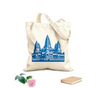 AILOONG Webbing Strap Tote Bag 340g/m² thick fabric beautiful representations of iconic global monuments Sketching bag