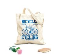 AILOONG Webbing Strap Tote Bag 340g/m² thick fabric bicycle vintage typography Sketching bag
