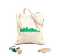 AILOONG Webbing Strap Tote Bag 340g/m² thick fabric big city skylines on Sketching bag