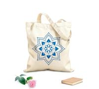 AILOONG Webbing Strap Tote Bag 340g/m² thick fabric flower indian ornament decorative pattern spiritual symbol ornate design Sketching bag