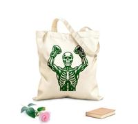 AILOONG Webbing Strap Tote Bag a skeleton with boxing gloves on his hands 340g/m² thick fabric Sketching bag