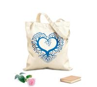 AILOONG Webbing Strap Tote Bag a tree in the shape of a heart 340g/m² thick fabric Sketching bag