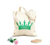AILOONG Webbing Strap Tote Bag and exquisite crown symbol elegant sovereignty crown design in 340g/m² thick fabric Sketching bag