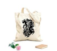 AILOONG Webbing Strap Tote Bag aqua monarch poseidon gods ic emblem in 80 words sea sovereignty poseidon's ic emerges 12 oz thick fabric Sketching bag 35x40cm Large