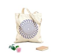 AILOONG Webbing Strap Tote Bag Arabic calligraphy alphabet font characters with circles 340g/m² thick fabric Sketching bag