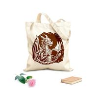 AILOONG Webbing Strap Tote Bag astral dragon with book 340g/m² thick fabric Sketching bag