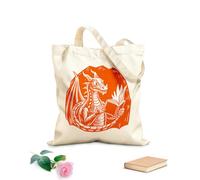 AILOONG Webbing Strap Tote Bag astral dragon with book 340g/m² thick fabric Sketching bag