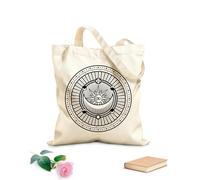 AILOONG Webbing Strap Tote Bag astrology occult alchemy masonry esoteric signs 12 oz thick fabric Sketching bag 25x30cm Small
