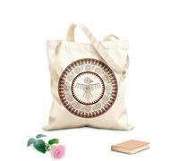 AILOONG Webbing Strap Tote Bag Aztec bird circle frame logo isolated ancient religion symbol maya 340g/m² thick fabric Sketching bag