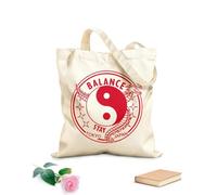AILOONG Webbing Strap Tote Bag balance stay tokyo japan yin yang dragon 340g/m² thick fabric Sketching bag