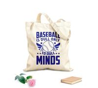 AILOONG Webbing Strap Tote Bag baseball is dull only to dull minds typography lettering baseball design 340g/m² thick fabric Sketching bag