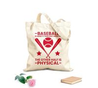 AILOONG Webbing Strap Tote Bag baseball is ninety percent mental the other half is physical 340g/m² thick fabric Sketching bag