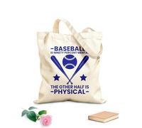 AILOONG Webbing Strap Tote Bag baseball is ninety percent mental the other half is physical 340g/m² thick fabric Sketching bag