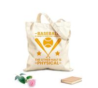 AILOONG Webbing Strap Tote Bag baseball is ninety percent mental the other half is physical 340g/m² thick fabric Sketching bag