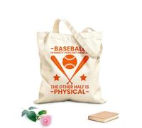 AILOONG Webbing Strap Tote Bag baseball is ninety percent mental the other half is physical 340g/m² thick fabric Sketching bag