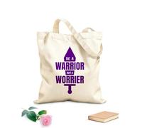 AILOONG Webbing Strap Tote Bag be a warrior not a worrier typography quotes bible verse motivational words christian poster 340g/m² thick fabric Sketching bag