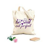 AILOONG Webbing Strap Tote Bag be real not perfect typography perfect 340g/m² thick fabric Sketching bag