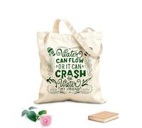 AILOONG Webbing Strap Tote Bag be water my friend hand lettering typography modern poster design 340g/m² thick fabric Sketching bag