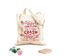 AILOONG Webbing Strap Tote Bag be water my friend hand lettering typography modern poster design 340g/m² thick fabric Sketching bag