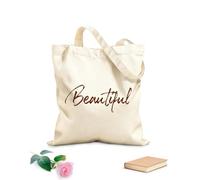 AILOONG Webbing Strap Tote Bag beautiful chaos typography slogan 340g/m² thick fabric Sketching bag