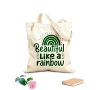 AILOONG Webbing Strap Tote Bag beautiful like a rainbow 340g/m² thick fabric Sketching bag