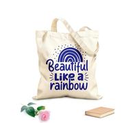 AILOONG Webbing Strap Tote Bag beautiful like a rainbow 340g/m² thick fabric Sketching bag