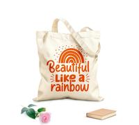 AILOONG Webbing Strap Tote Bag beautiful like a rainbow 340g/m² thick fabric Sketching bag
