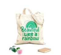 AILOONG Webbing Strap Tote Bag beautiful like a rainbow 340g/m² thick fabric Sketching bag