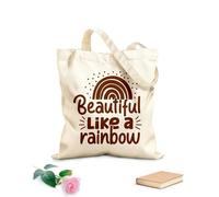 AILOONG Webbing Strap Tote Bag beautiful like a rainbow 340g/m² thick fabric Sketching bag