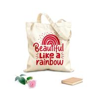 AILOONG Webbing Strap Tote Bag beautiful like a rainbow 340g/m² thick fabric Sketching bag