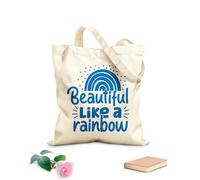 AILOONG Webbing Strap Tote Bag beautiful like a rainbow 340g/m² thick fabric Sketching bag