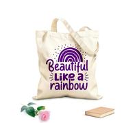 AILOONG Webbing Strap Tote Bag beautiful like a rainbow 340g/m² thick fabric Sketching bag